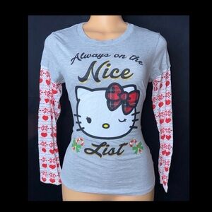 Sanrio hello kitty graphic print long sleeve t shirt
